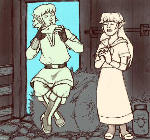 Adult Link x Adult Malon